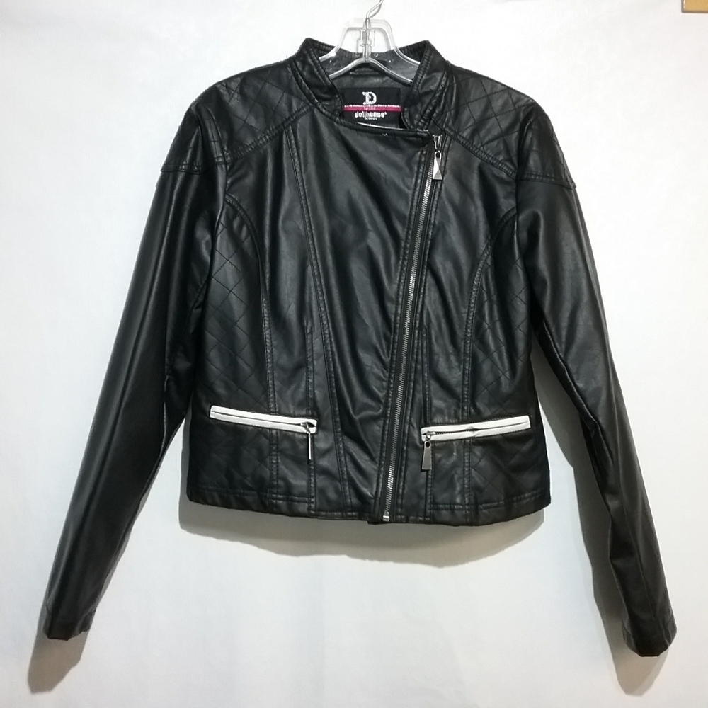 Dollhouse women's faux leather jacket size L Juniors